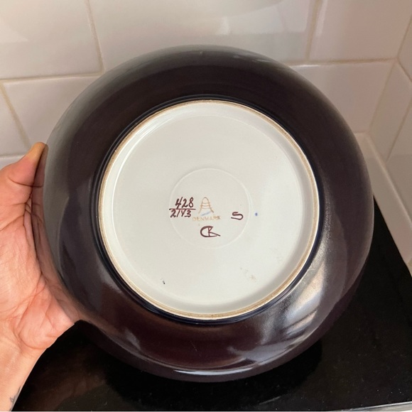 Vintage Tenera earthenware Kari Christensen Aluminia Plate Dish 7.75” Denmark - Picture 4 of 5